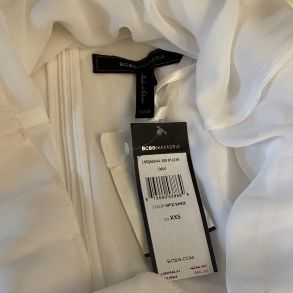 BCBGMaxAzria Ivory Ruffle Shift Dress - Picture 6 of 8